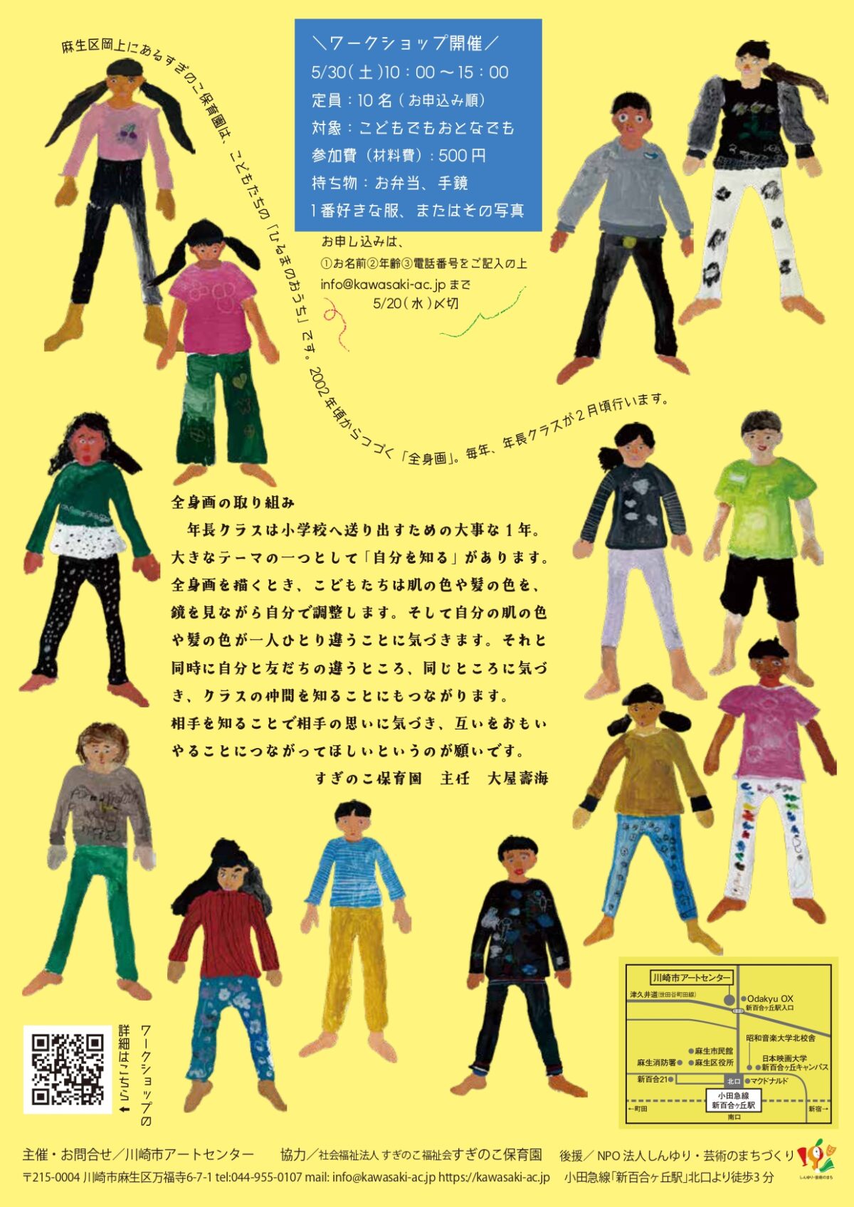 全身画展覧会ちらし裏面